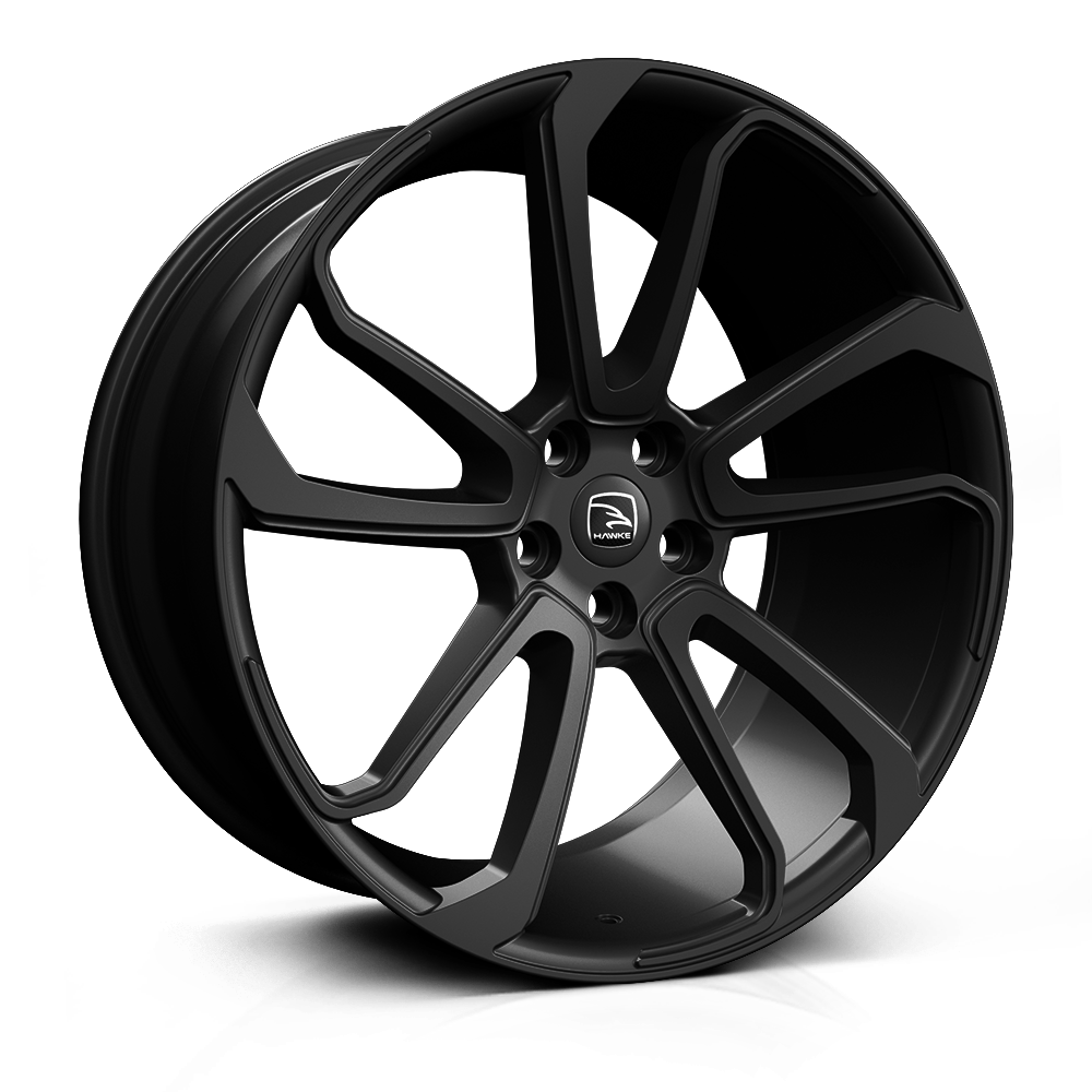 Hawke Falkon 20 inch wheel finished in Matt Black; drilled to 5-120 stud pattern