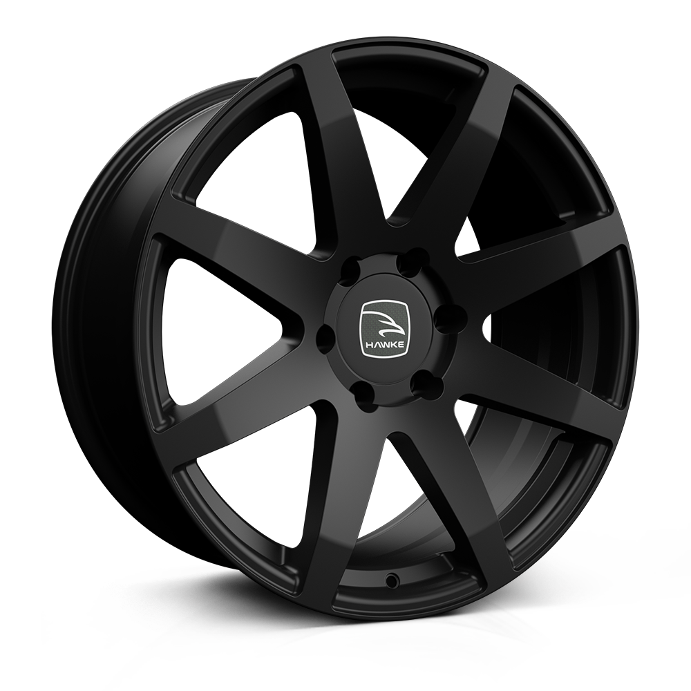 Hawke Knox XL 22 inch wheel finished in Matt Black; drilled to 6-139 stud pattern