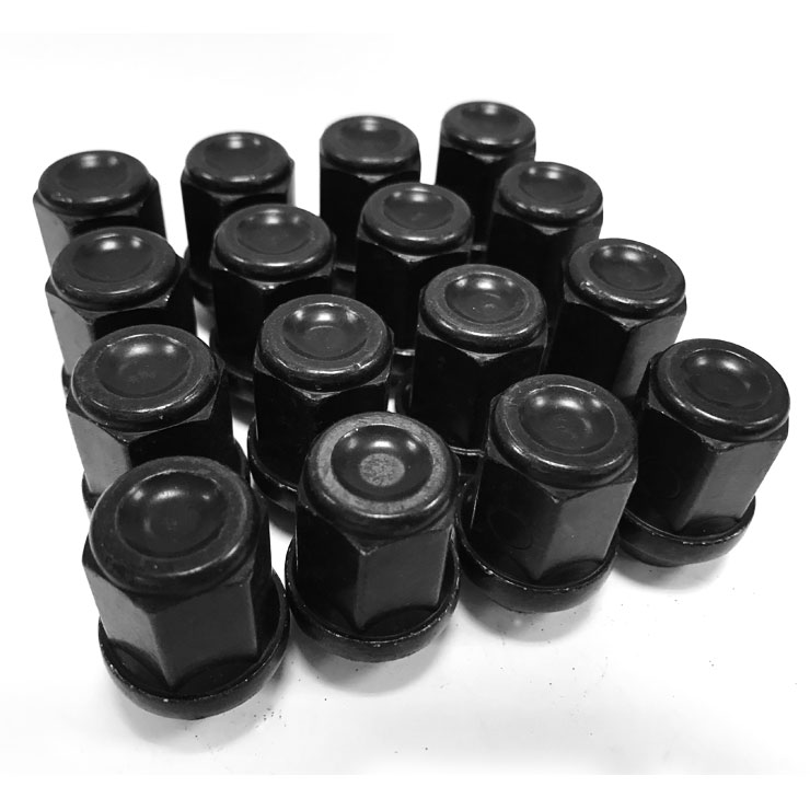 BLACK Bloccaggio Dadi Delle Ruote 12x1.5 bulloni per Jaguar F-Type R 14-16