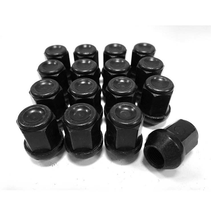 16 X M12X1.25 Negro Aleación Pernos De Rueda de conversión 68 mm de largo se ajusta Citroen Fiat