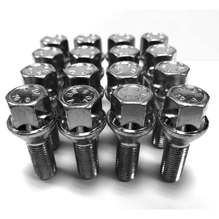 10 X M12X1.25 Aleación Pernos De Rueda Pernos de conversión 50 mm de largo se ajusta Citroen Fiat