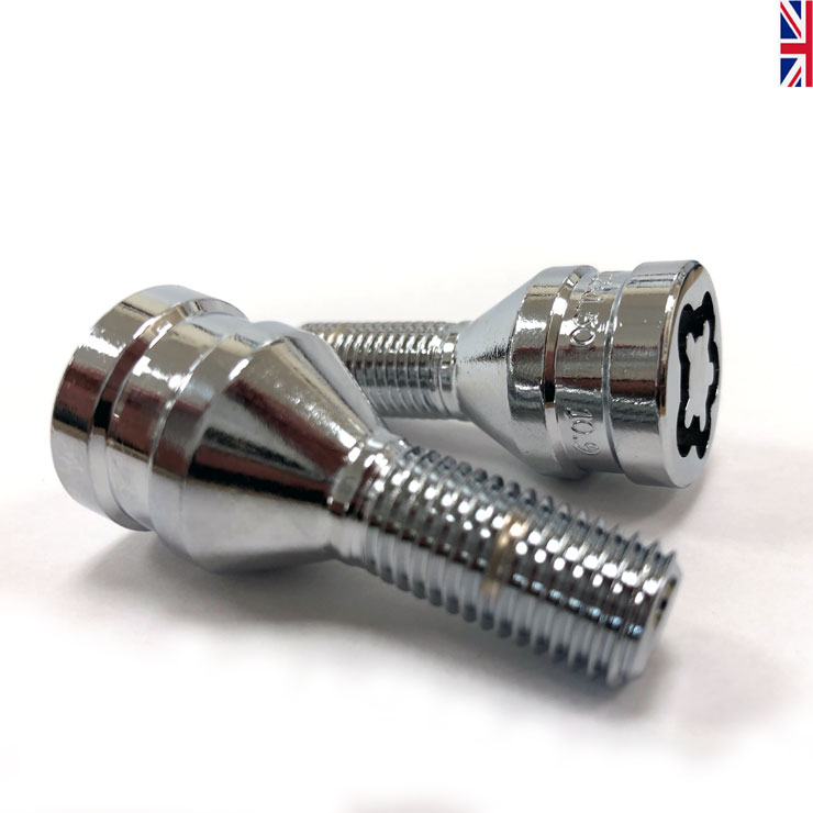 99-05 a Pernos De Bloqueo Rueda Tuercas Cónicos Para Vauxhall Zafira 12x1.5