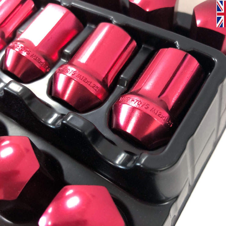TPI XR ligero Tuercas de Rueda 12x1.25 X 16 Rojo